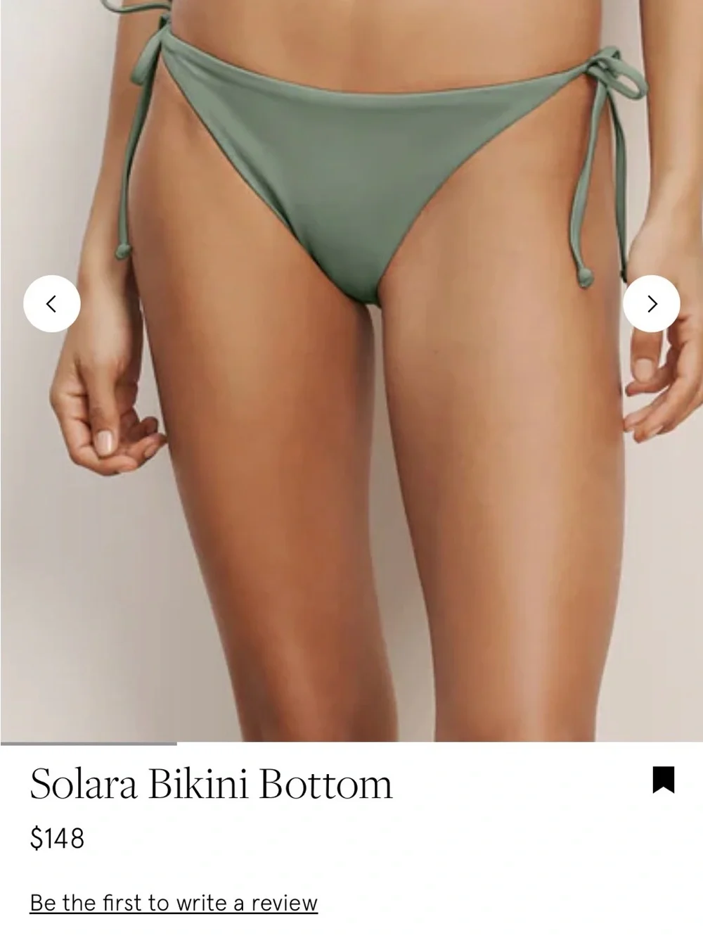 Veronica Beard NWT Solara Bikini Top & Bottom set Medium Stone Army Green $286 - Picture 6 of 12